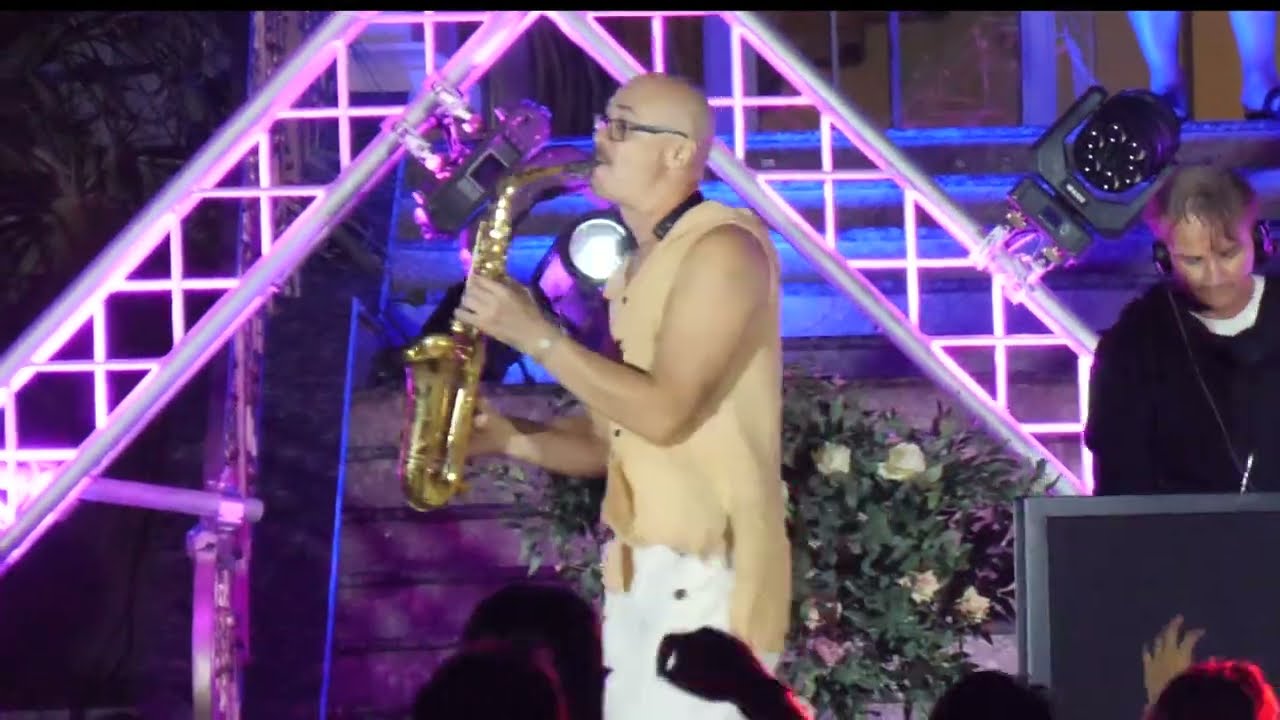 Saxophone Live  - Funky House Music Sax & Dj & Percussion (Secret Garden Party from Palmira Palace)