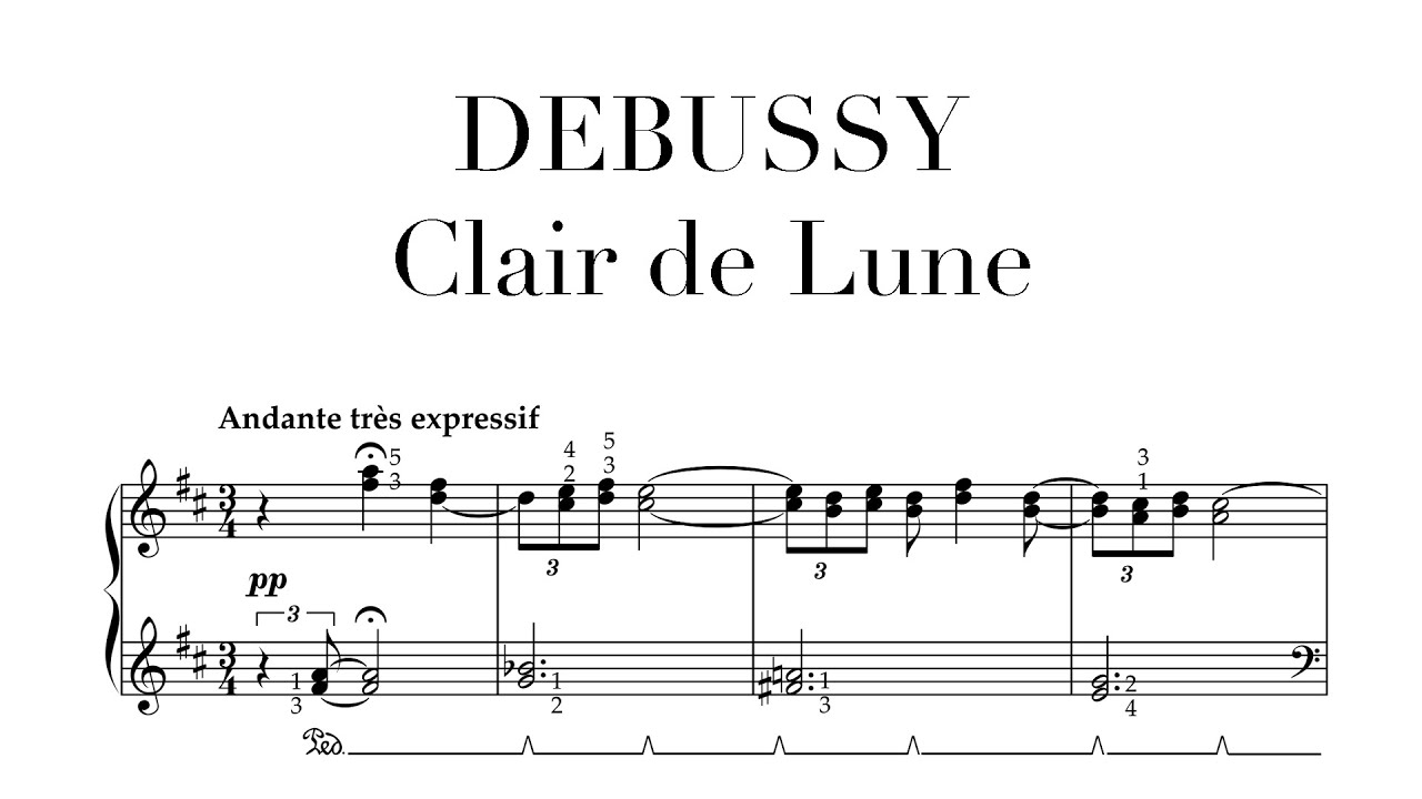 Debussy: Clair de Lune - Easy Arrangement