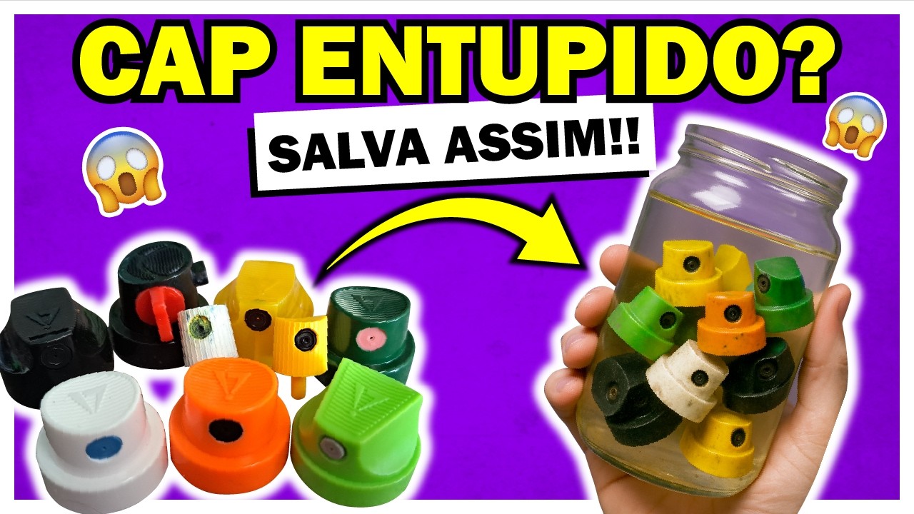 COMO DESENTUPIR CAP DE SPRAY DE GRAFFITI - Método infalível! 😱