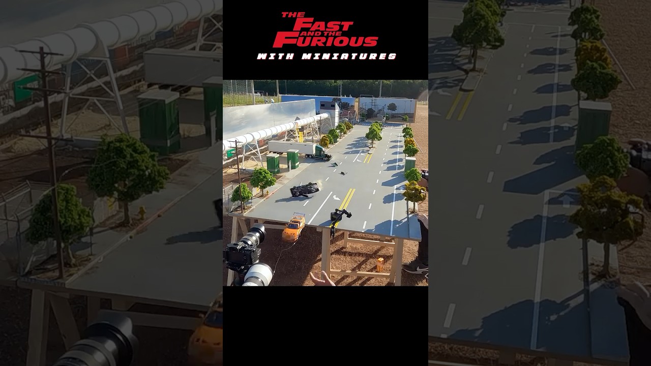 Iconic Fast and Furious remake with miniatures #paulwalker #fastandfurious #bts #movie #filmmaking