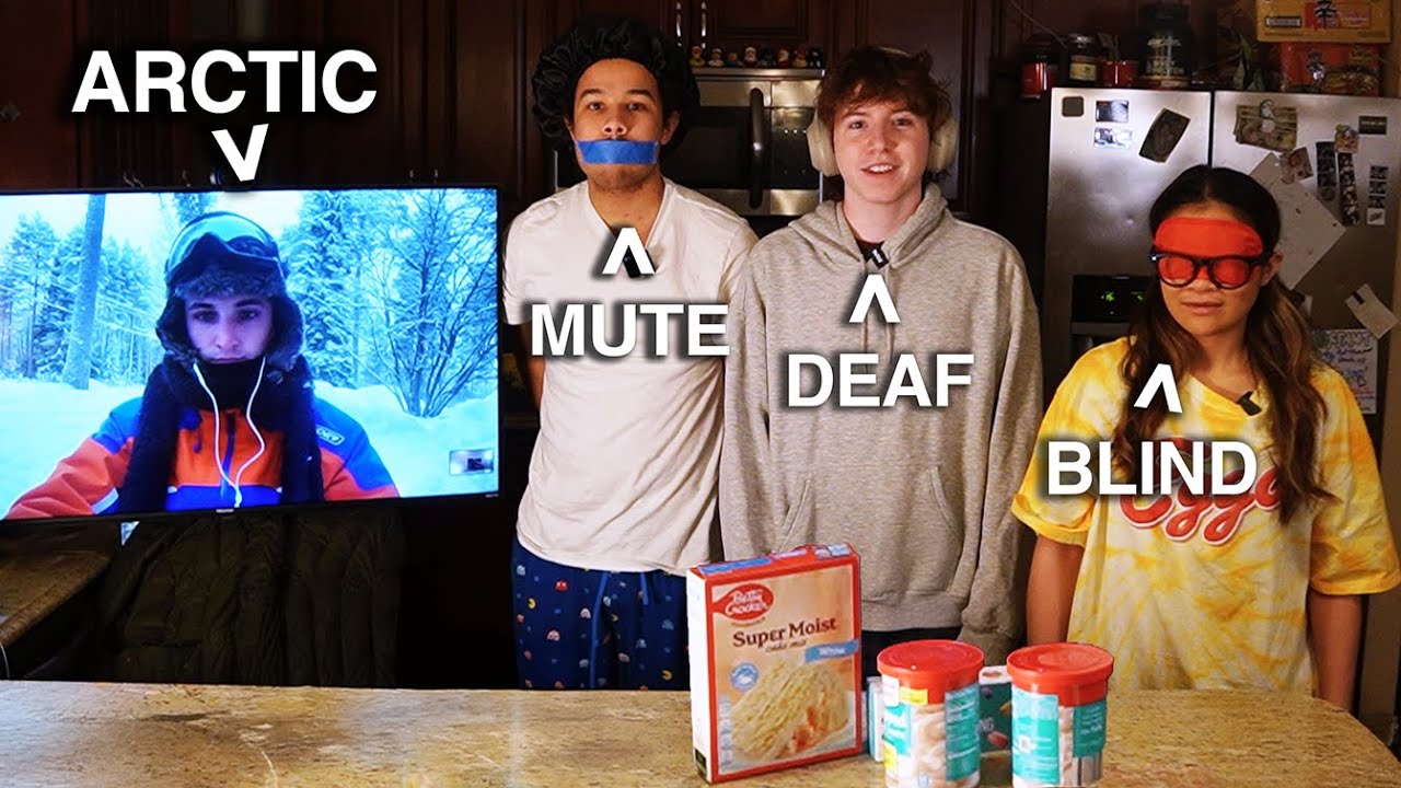 BLIND DEAF MUTE + STUCK IN THE ARCTIC (baking cake)
