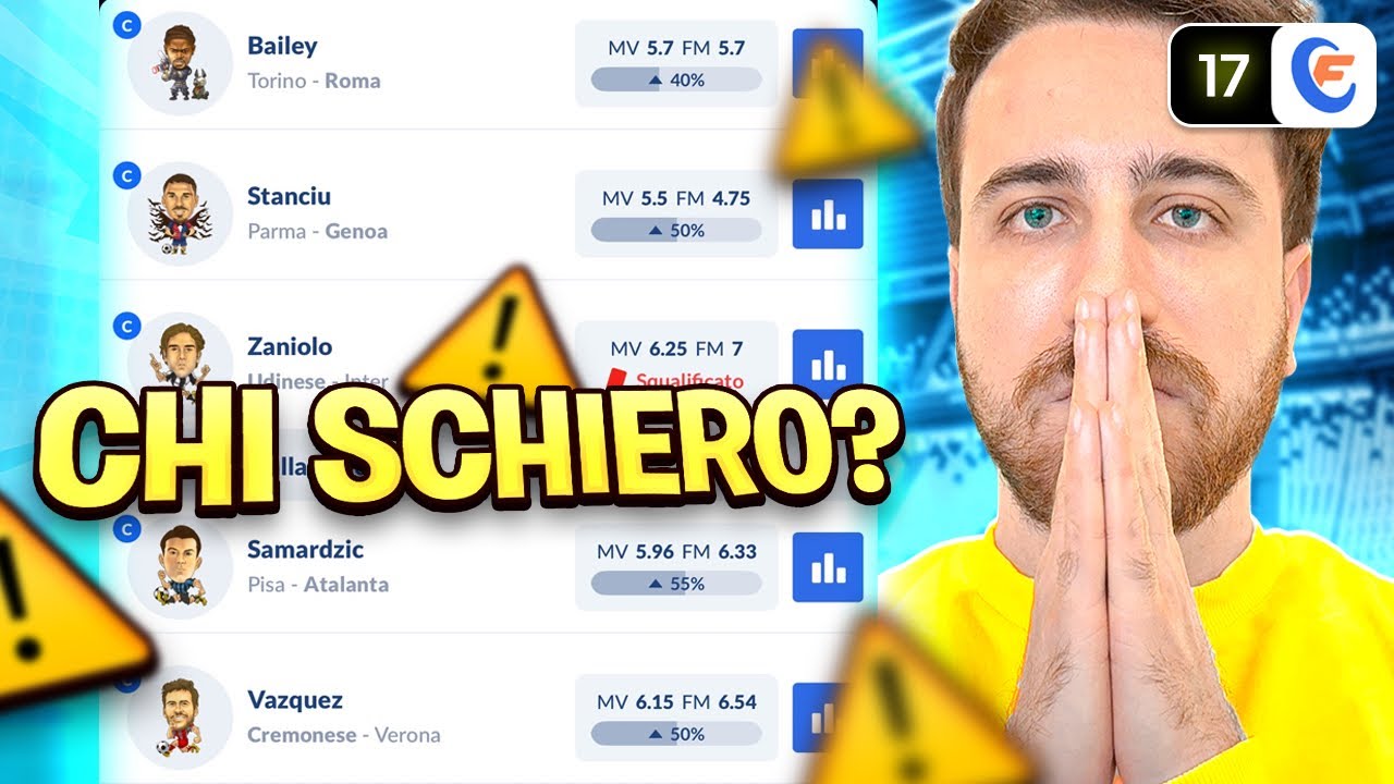 RISCHIO di Giocare in 10! *EMERGENZA* Schiero la Formazione del Mio Fantacalcio! 17* Giornata