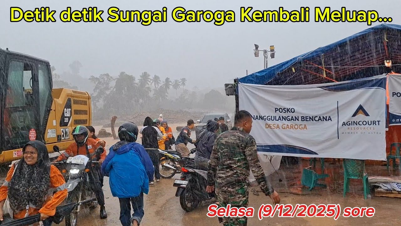 DETIK DETIK SUNGAI GAROGA BATANGTORU KEMBALI MELUAP, WARGA BERLARIAN