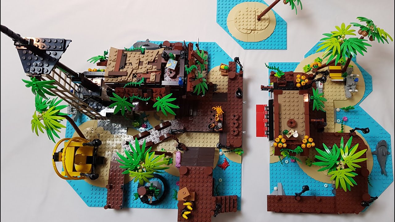 LEGO IDEAS 21322 Barracuda Bay X2 Extended Version 'Pirates Flagship' #4(Island Part 1)