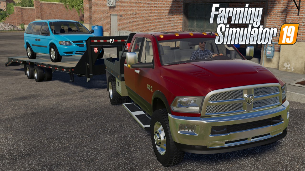 FS19 - DODGE RAM 3500 HAULING Dodge Grand Caravan - NEW CAR MOD for Farming Simulator 2019 ROLEPLAY