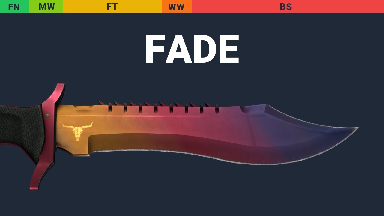 Bowie Knife Fade - Skin Float And Wear Preview