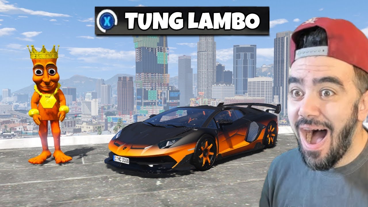TUNG TUNG SAHURUN LAMBORGHINISINI KAÇIRDIM - GTA 5 MODS