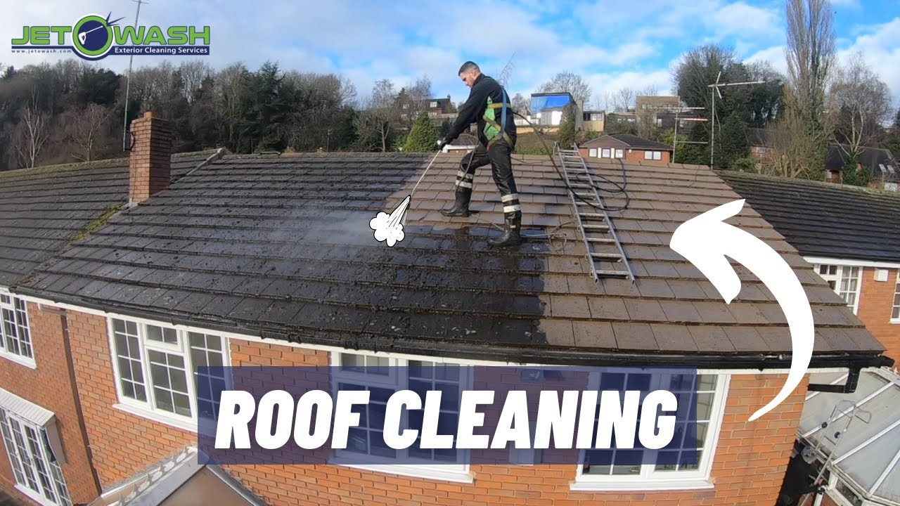 Extremely Satisfying Roof Cleaning | Pressure Washing