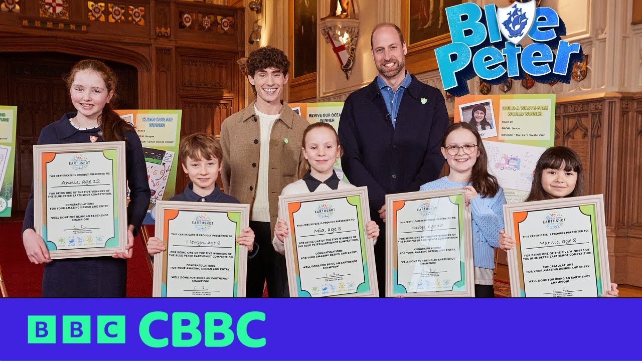 Blue Peter Earthshot competition winners meet The Prince of Wales at Windsor Castle | CBBC