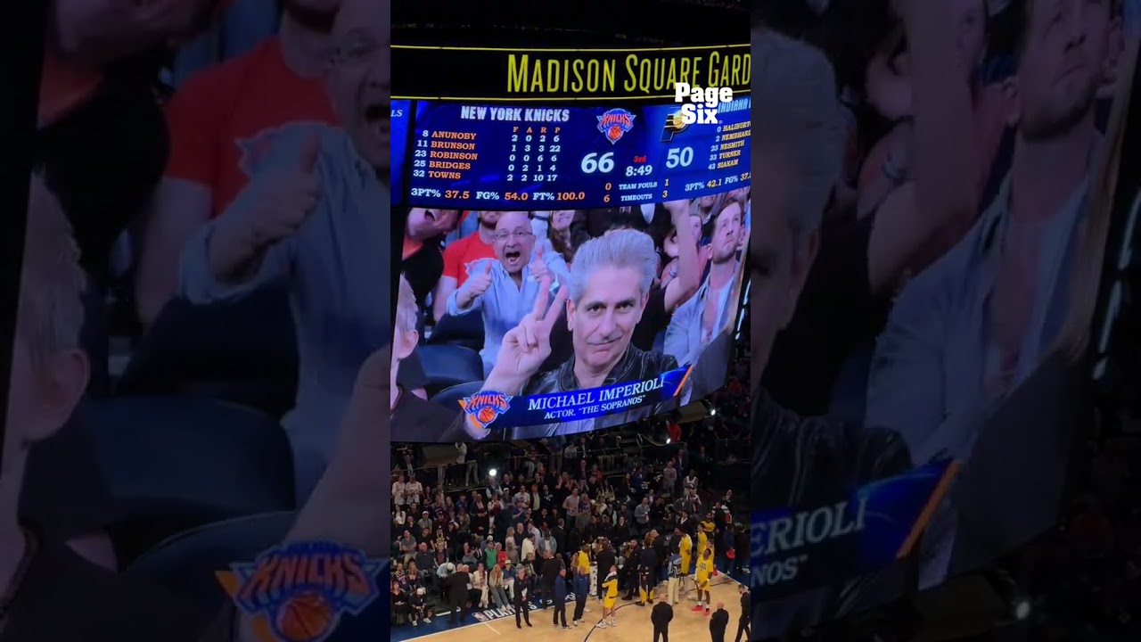 MSG *erupted* when spectators saw "The Sopranos" star Michael Imperioli on the Jumbotron 👏 