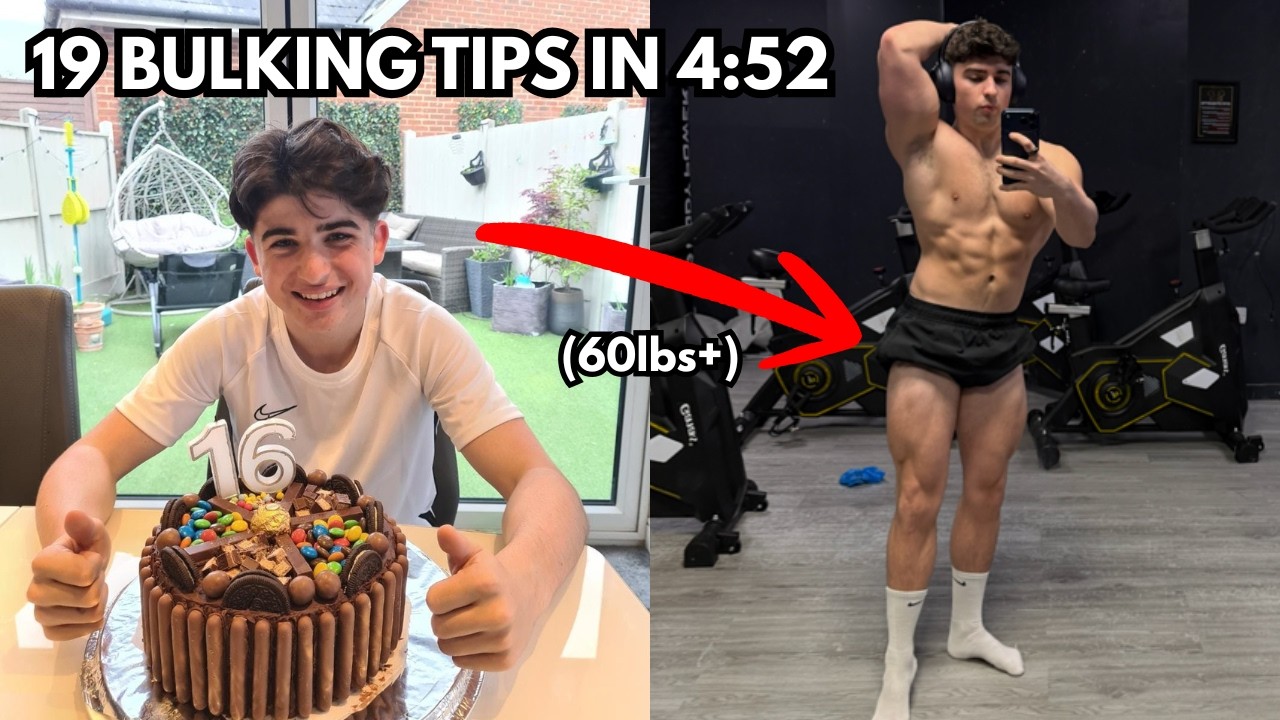 19 bulking tips that helped me gain 20lbs+ in 180 days (in 4:52)