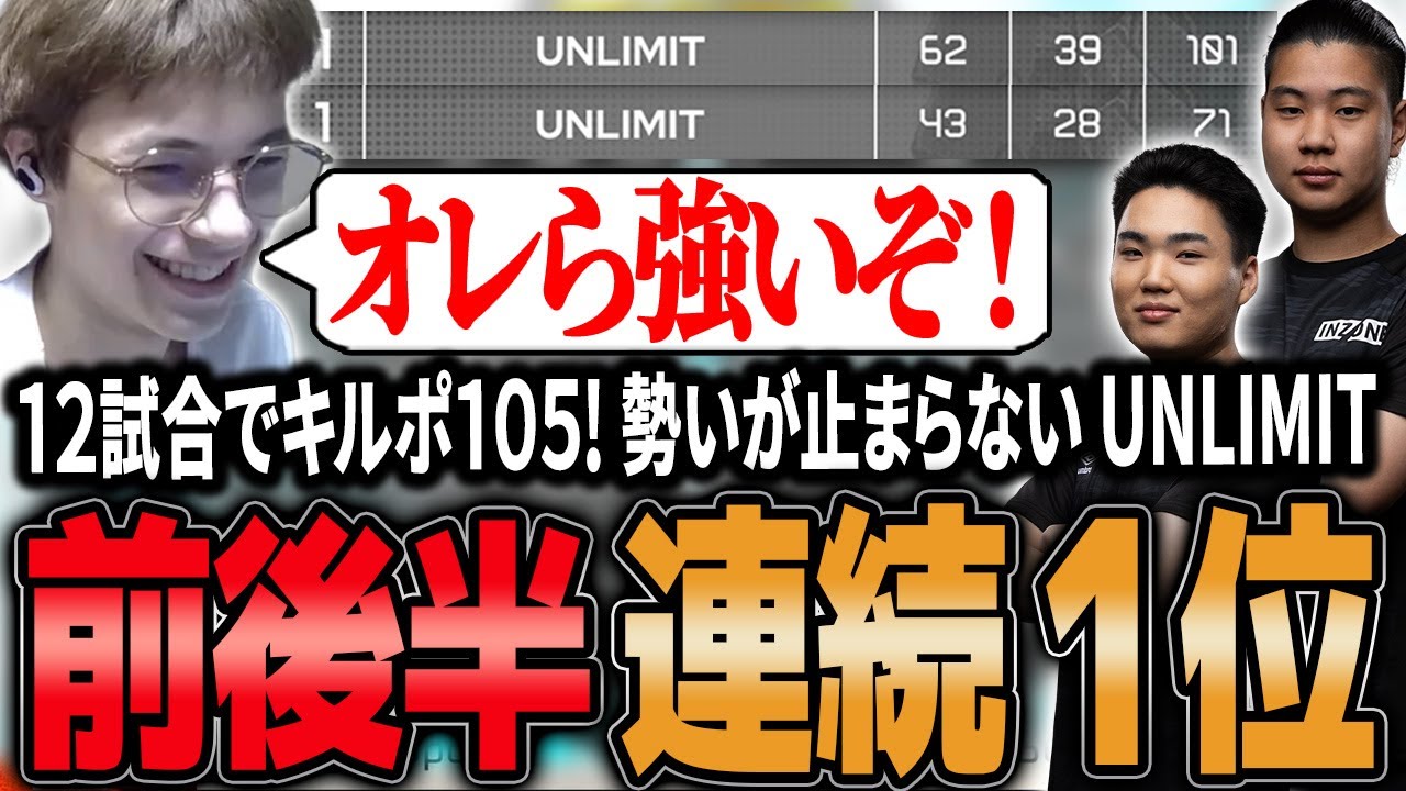 【スクリム】12試合でキルポ105！前半・後半で連続１位を取るPeace達【APEX/Peace/ピース/MnK/ゆらりまん/Xtsuvi】