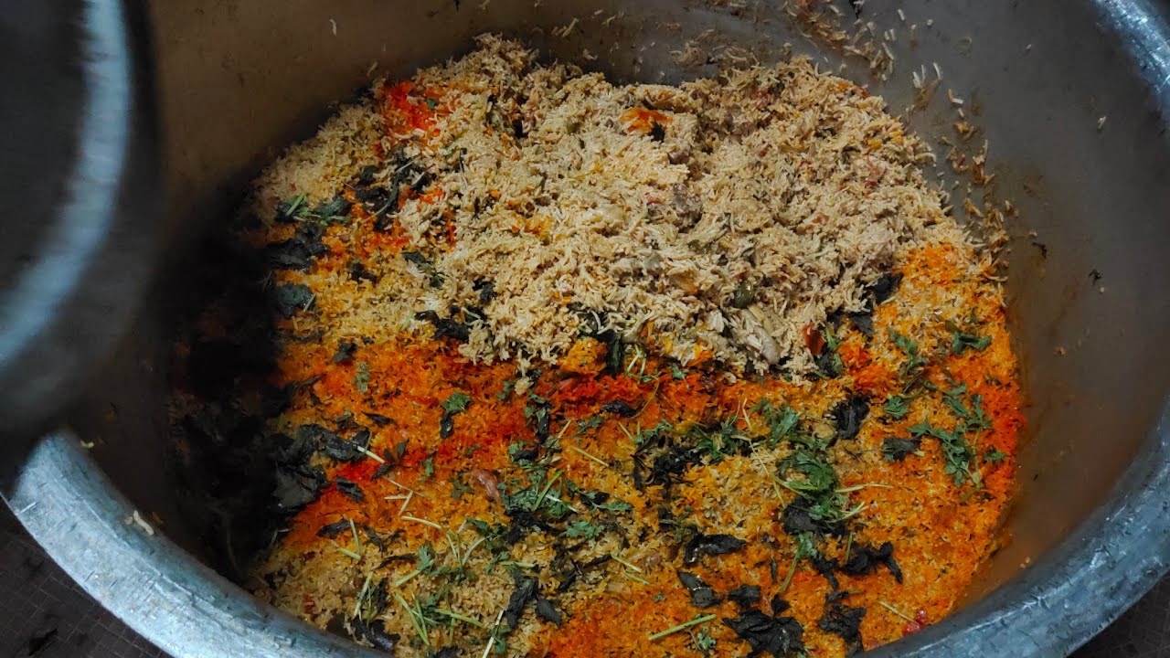 Making 10kg Chicken biryani for 60members  | Chicken Dum Biryani