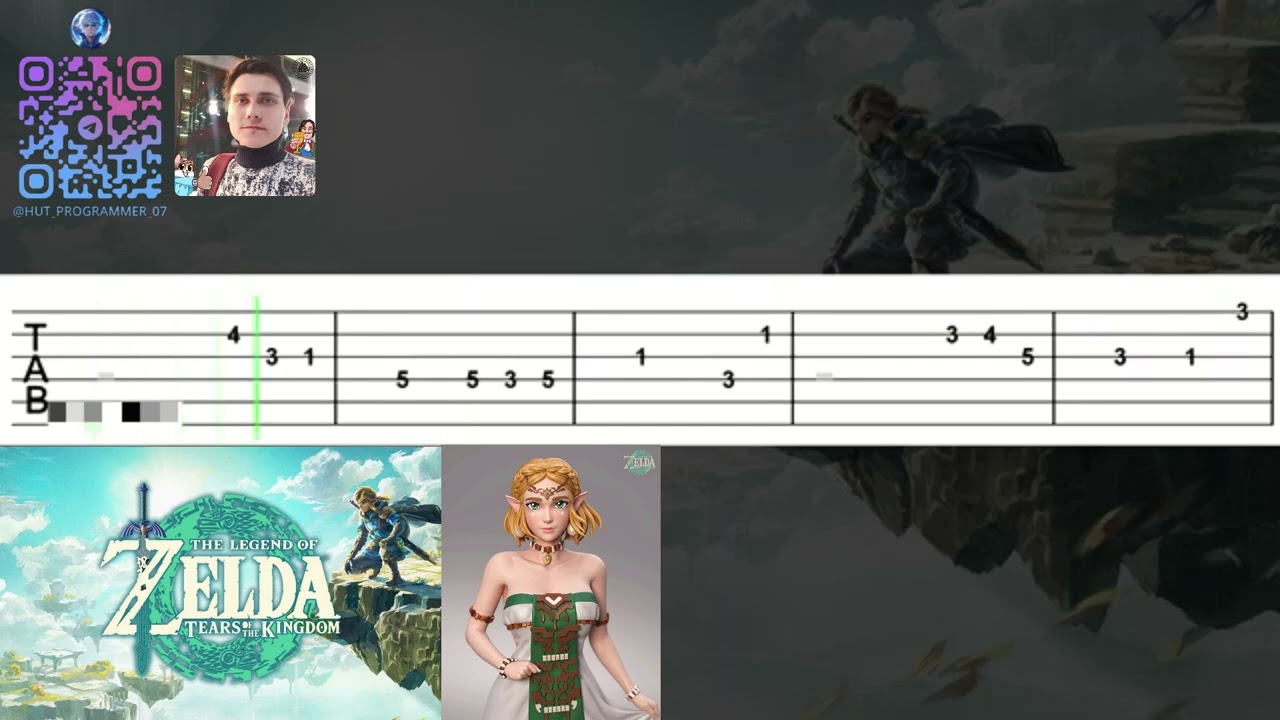 🎸 The Legend of Zelda- Tears of the Kingdom - Main Theme - Guitar Tutorial Ⓜ️