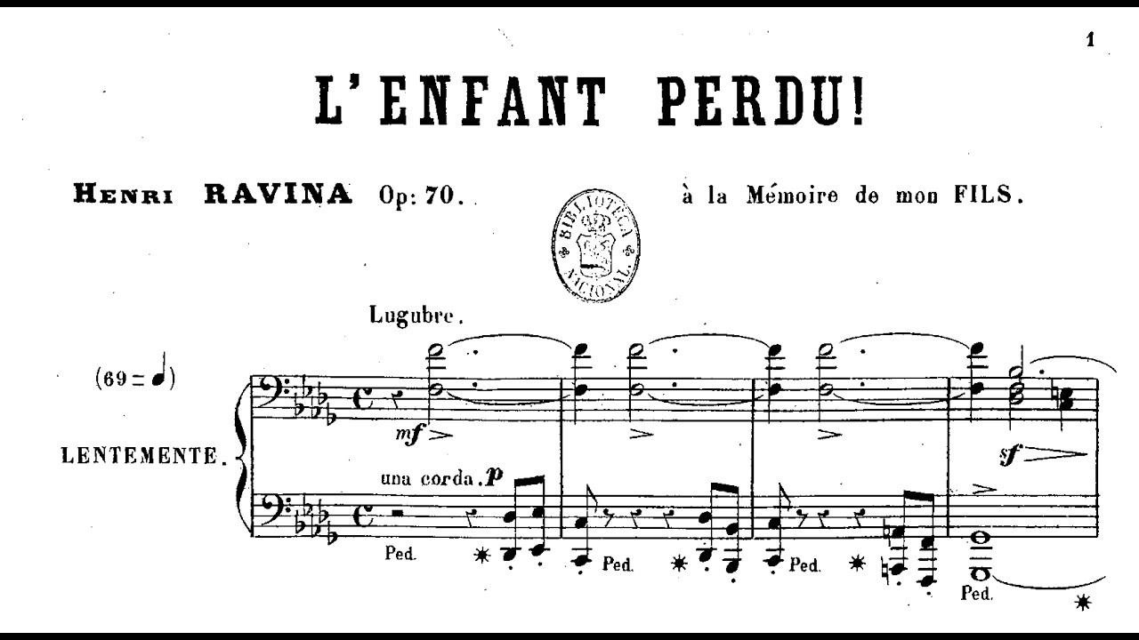 Henri Ravina | Poésie funèbre | L'enfant perdu!, Op.70