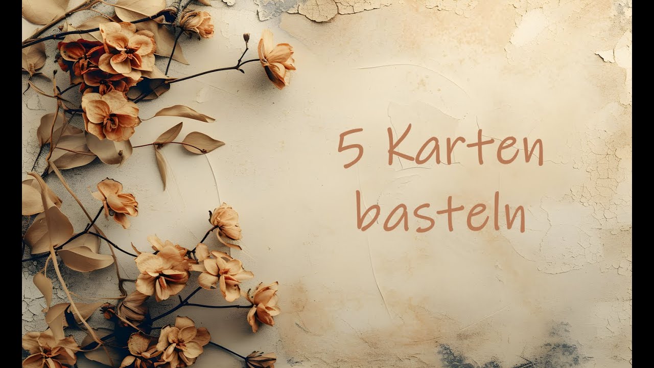 5 Karten basteln | Paper Die Cuts von Action | vielfältige 5er Runde