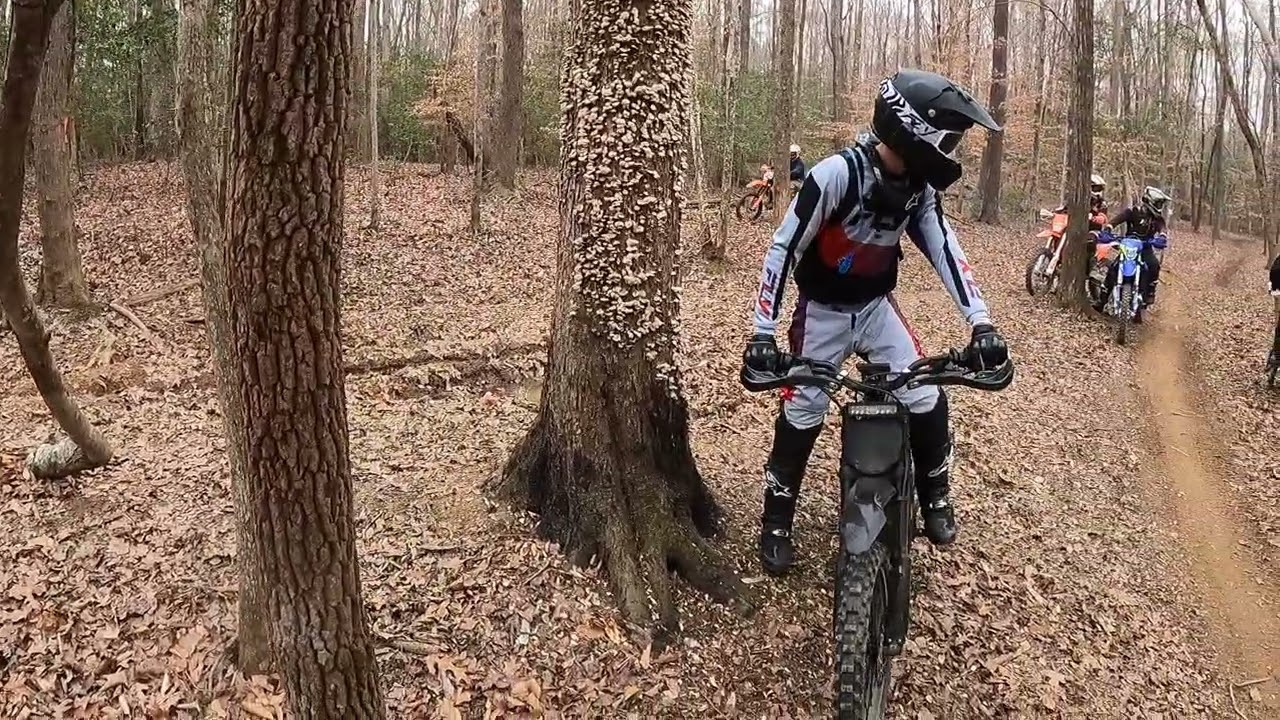 (PART 1 of 6) NCMP Dirt Bike Trails - Crew following the Electric Yamaha