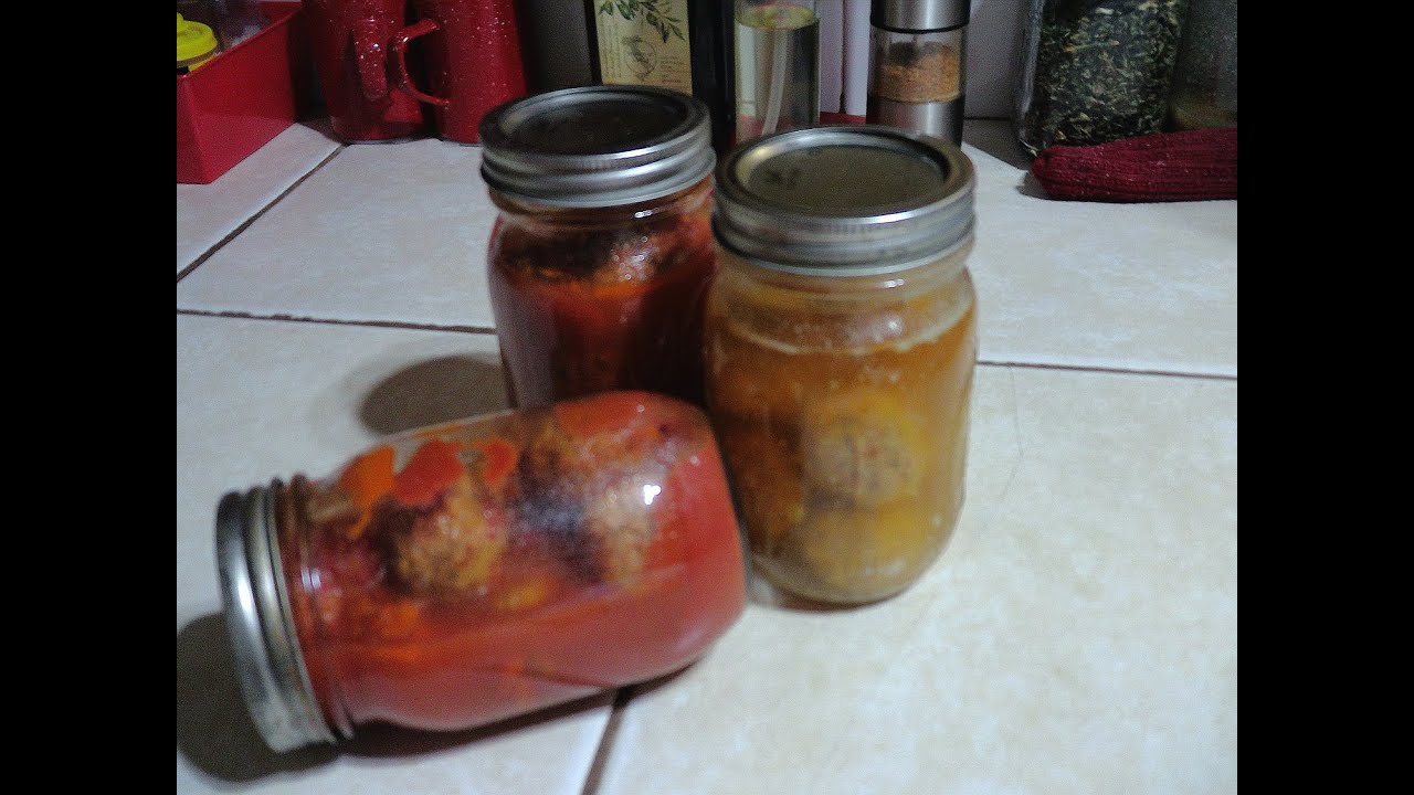 Canning some Italian Meatballs
