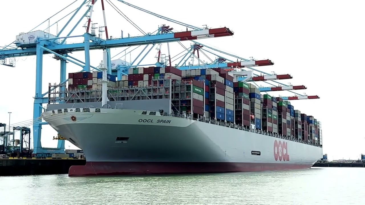 Grootste containerschip ooit in België meert aan in Zeebrugge