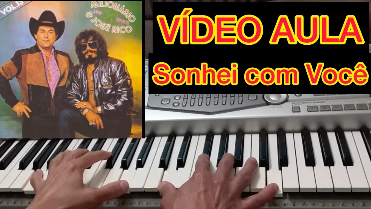 Sonhei Com Você - Milionário & José Rico | Solo passo a passo Vídeo Aula Teclado 🎹