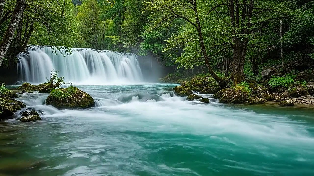 Peaceful Nature Stream | River Sound Ambience to Sleep, Study, and Feel Better