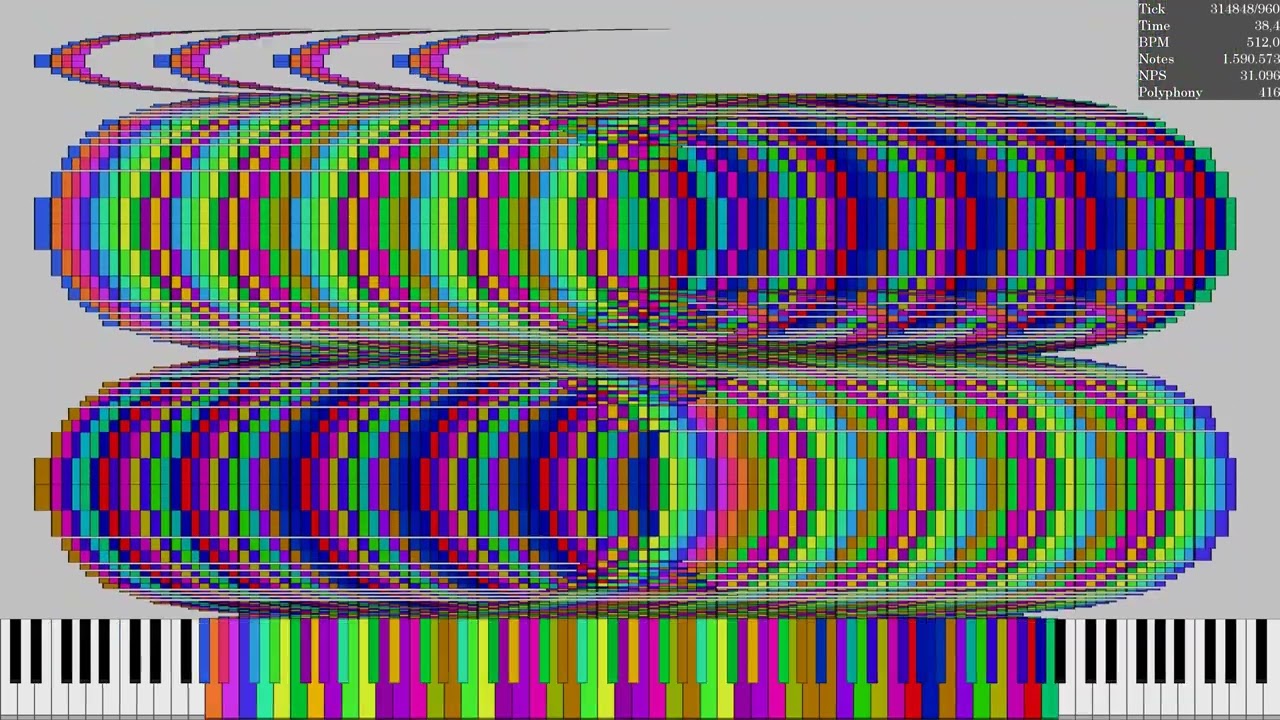 [Black MIDI] Tetris Blocks Art V4 | 6.35 million notes