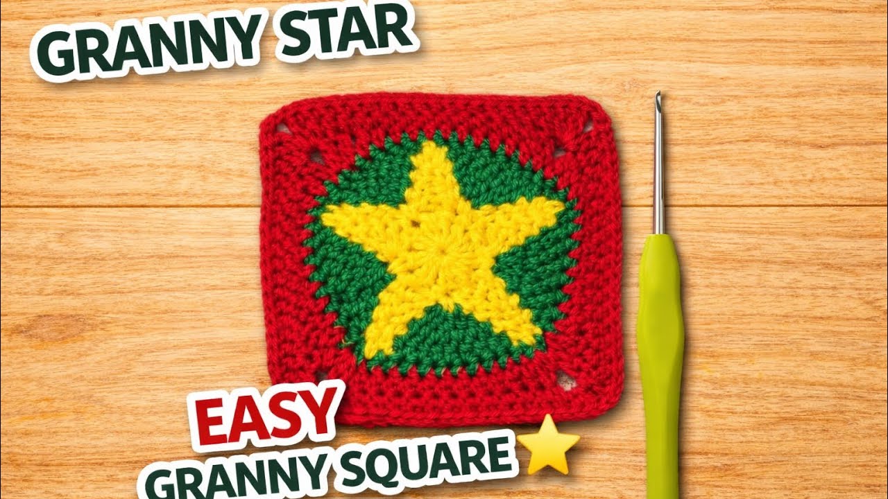 🧶How To Crochet Granny Star BEGINNERS/ EASY CHRISTMAS Star #crochetstar
