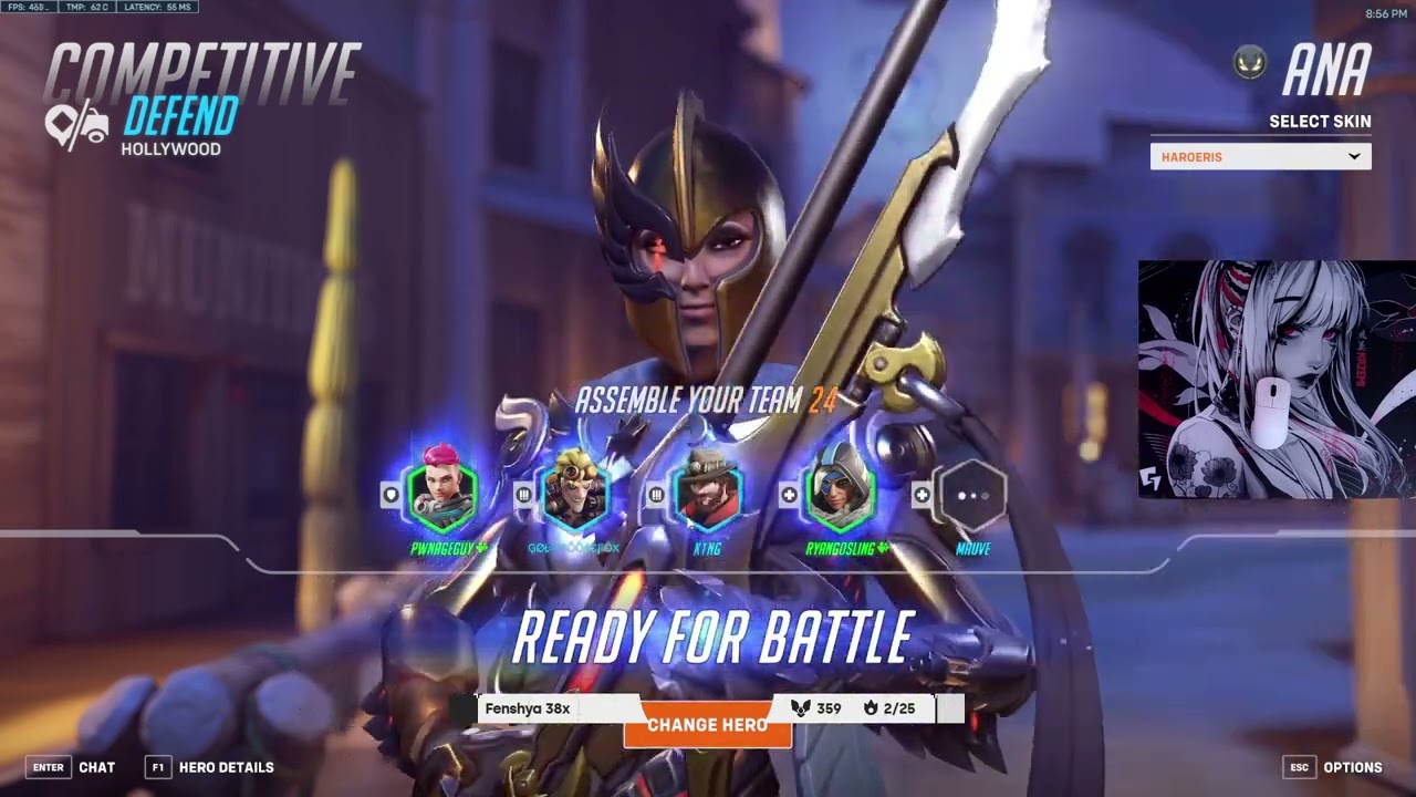 22 тысячи исцелений! Гейл №1 Ана, Overwatch 2, 11 сезон, топ-500 игрового процесса
