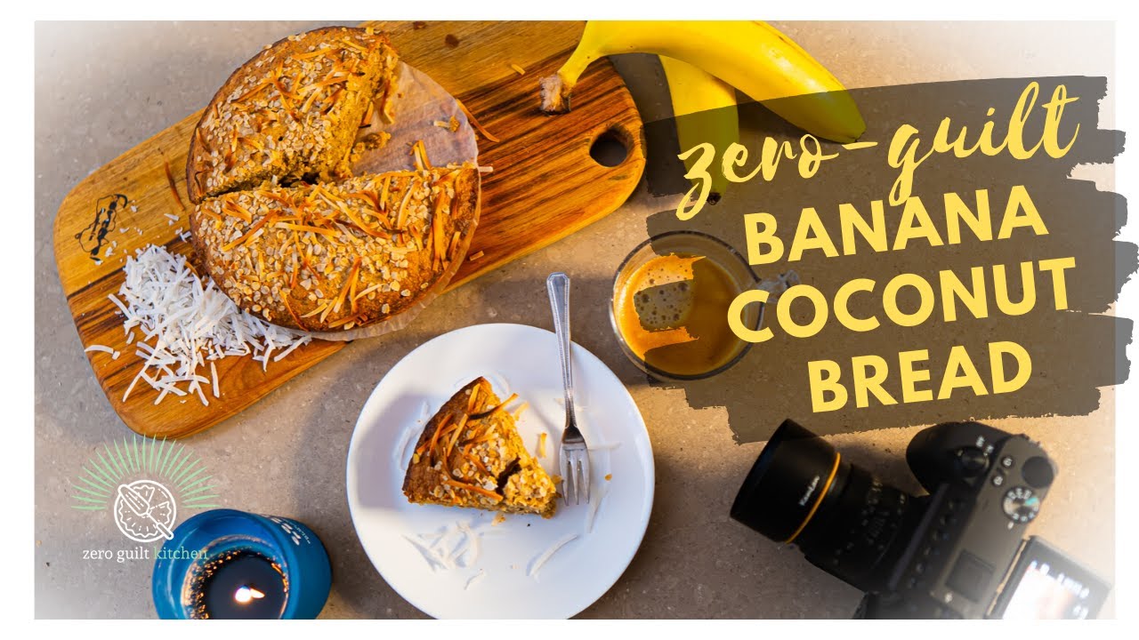 Guilt-Free Banana Coconut Bread Recipe (no butter, no flour) 건강한 바나나 코코넛 브레드 (노버터, 노밀가루)