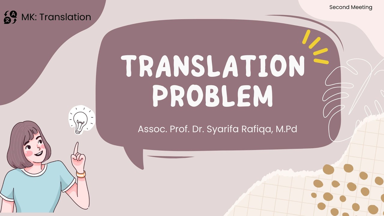 2.  Translation Problem