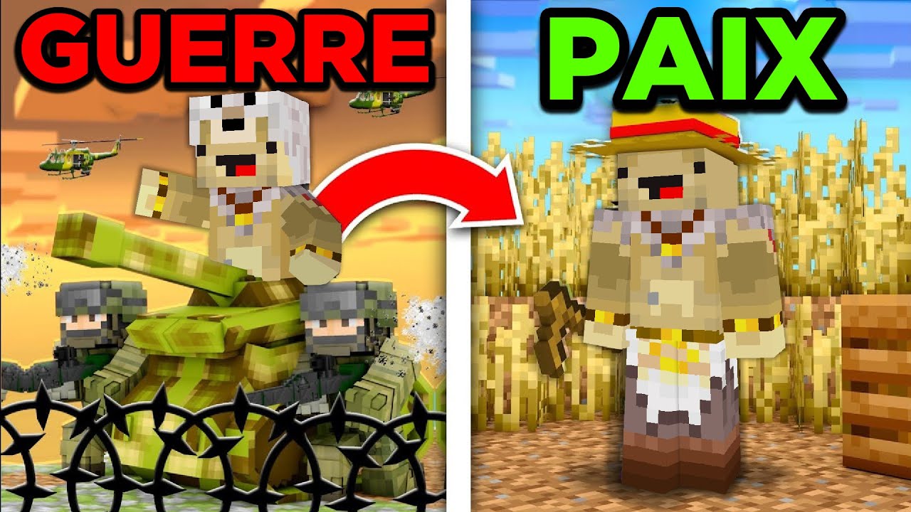 Minecraft mais de la GUERRE &agrave; la PAIX&hellip;