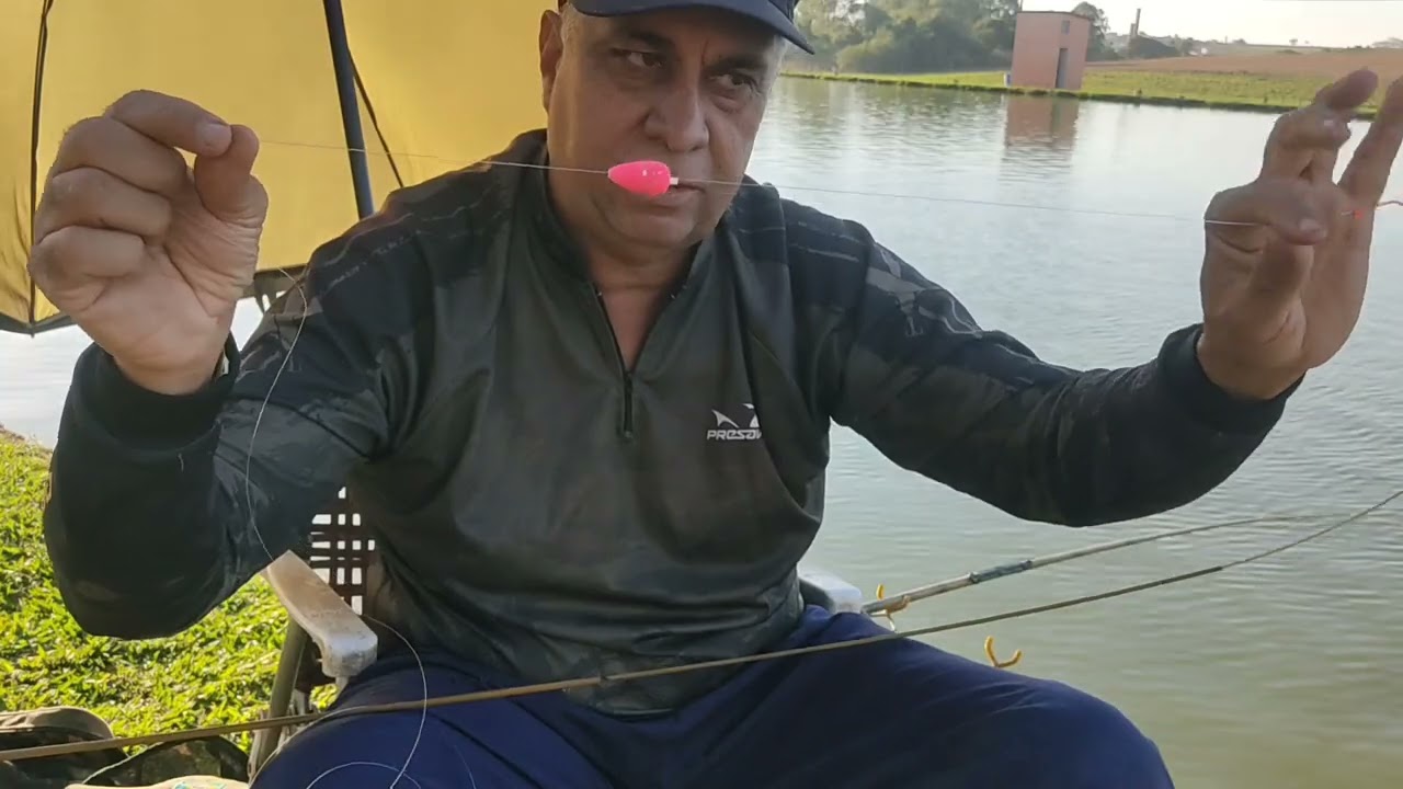 montando uma vara pegadeira de til&aacute;pia (t&eacute;cnica da boinha)