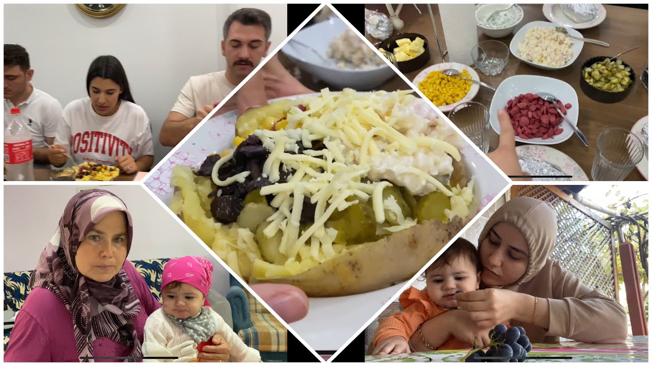 YOUTUBER AİLEME KUMPİR PARTİSİ VERDİM | KAYINVALİDEMDEYİZ | ANANESİNE KAVUŞTU | YAZIN SON TATİLİ
