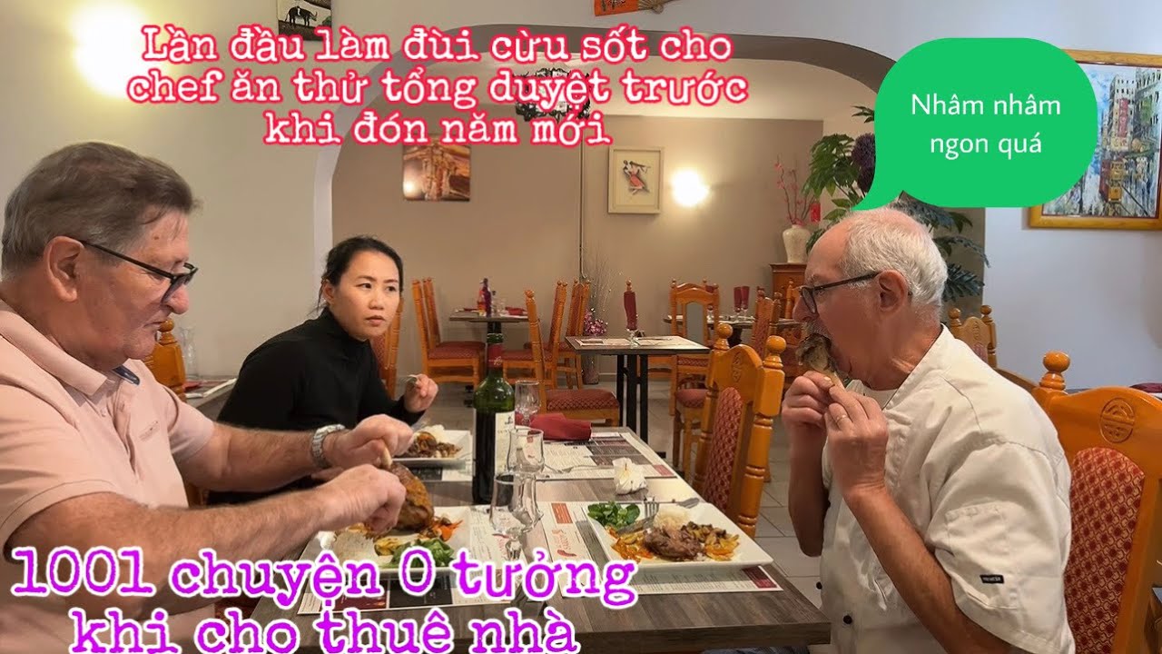 Lần đầu làm đùi cừu sốt cho chef ăn thử/1001 chuyện 0 tưởng khi cho mượn nhà/cuộc sống pháp