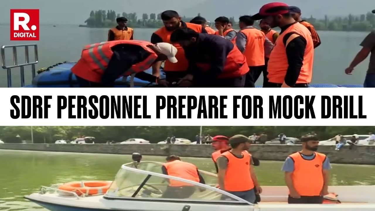 Breaking: SDRF Personnel Conduct Mock Drill At J&K's Dal Lake After One Loses Life As Boats Capsize