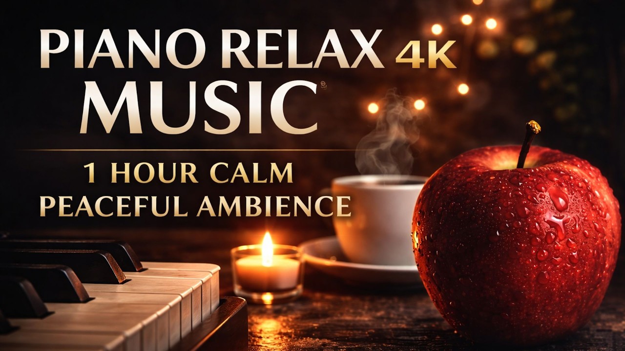 PIANO RELAX MUSIC 4K 1 HOUR CALM PEACEFUL AMBIENCE @chilmx