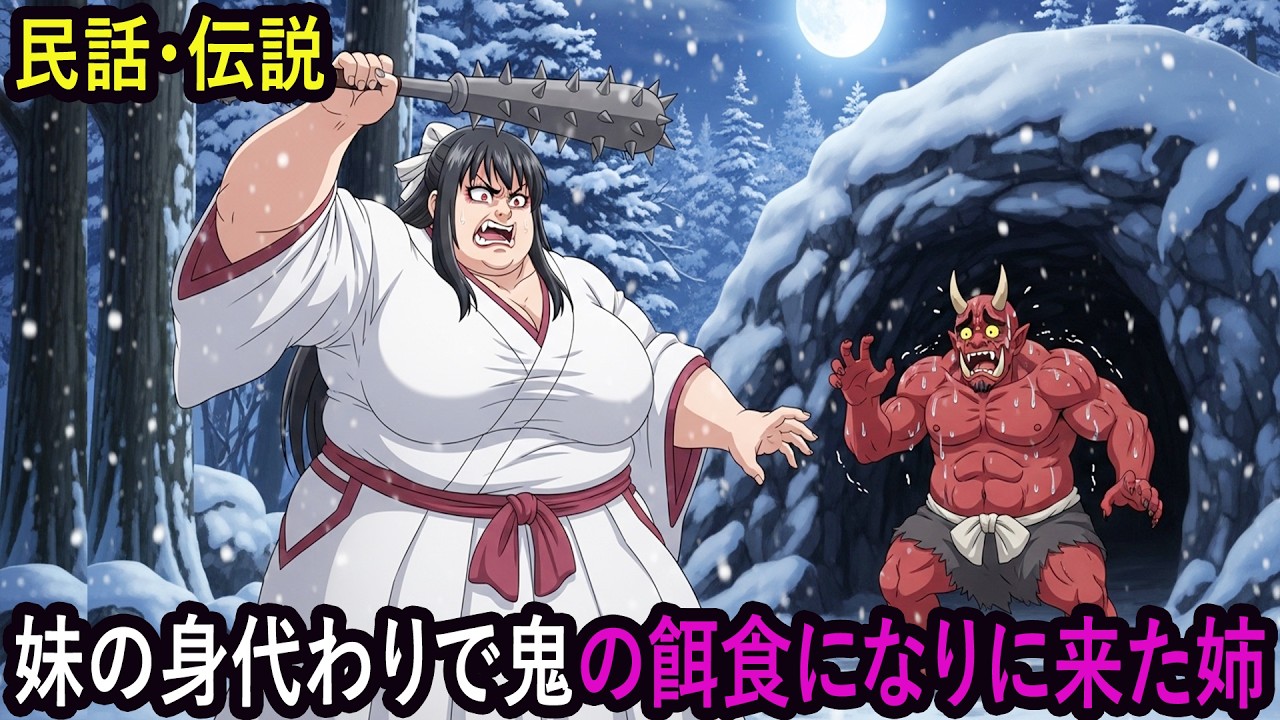 妹の身代わりで鬼の餌食になりに来た姉の意外な結末  民話  伝説  昔話  説話
