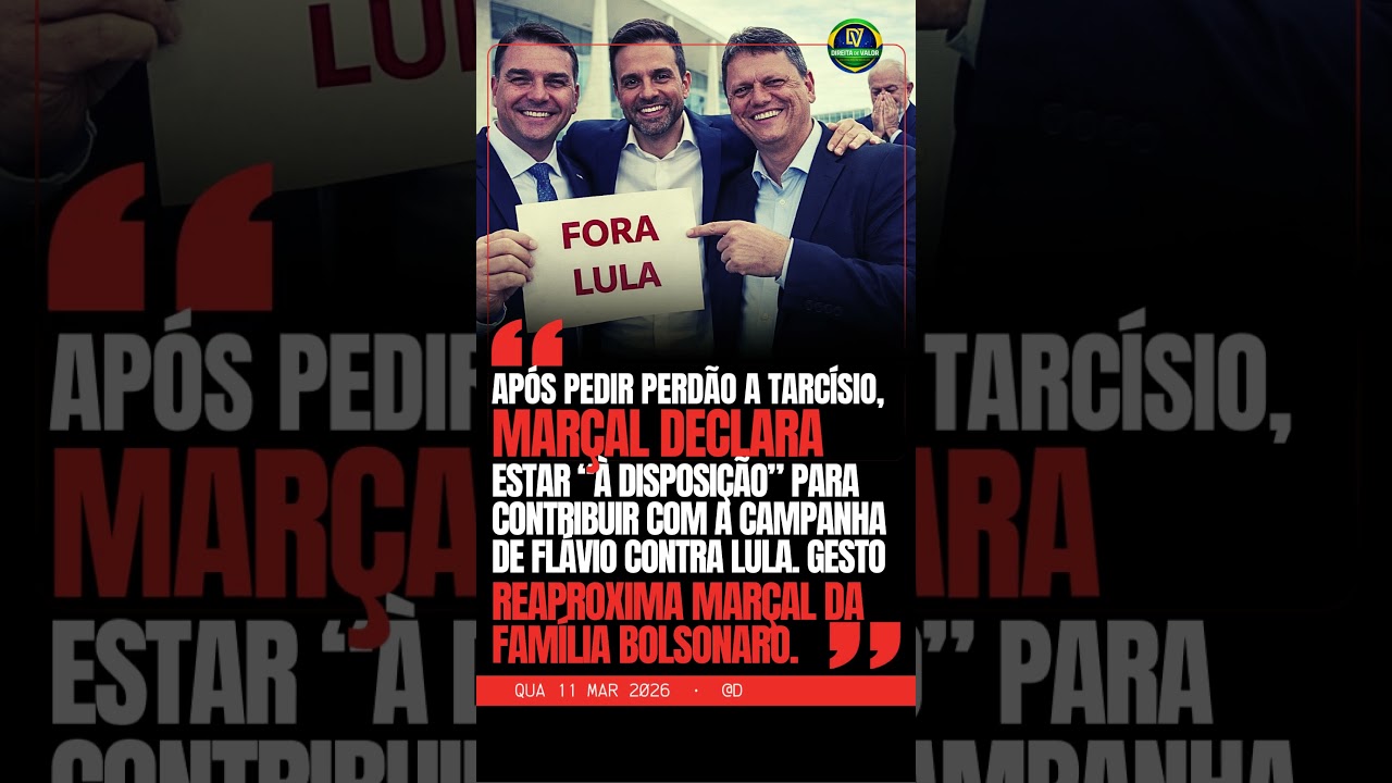 🚨AP&Oacute;S PEDIR PERD&Atilde;O A TARC&Iacute;SIO, MAR&Ccedil;AL DECLARA APOIO A FL&Aacute;VIO BOLSONARO EM DISPUTA CONTRA LULA