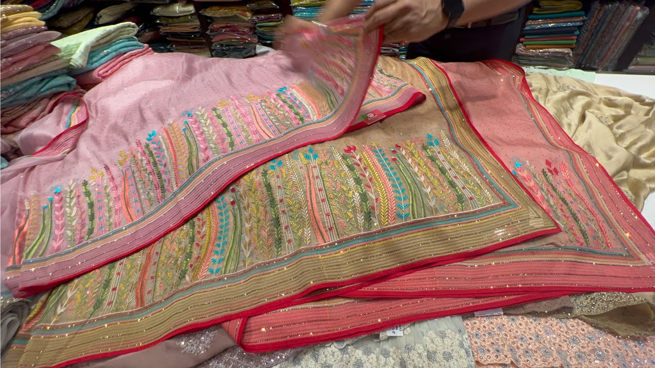 Bangalore Fancy designer sarees||Single saree courier available