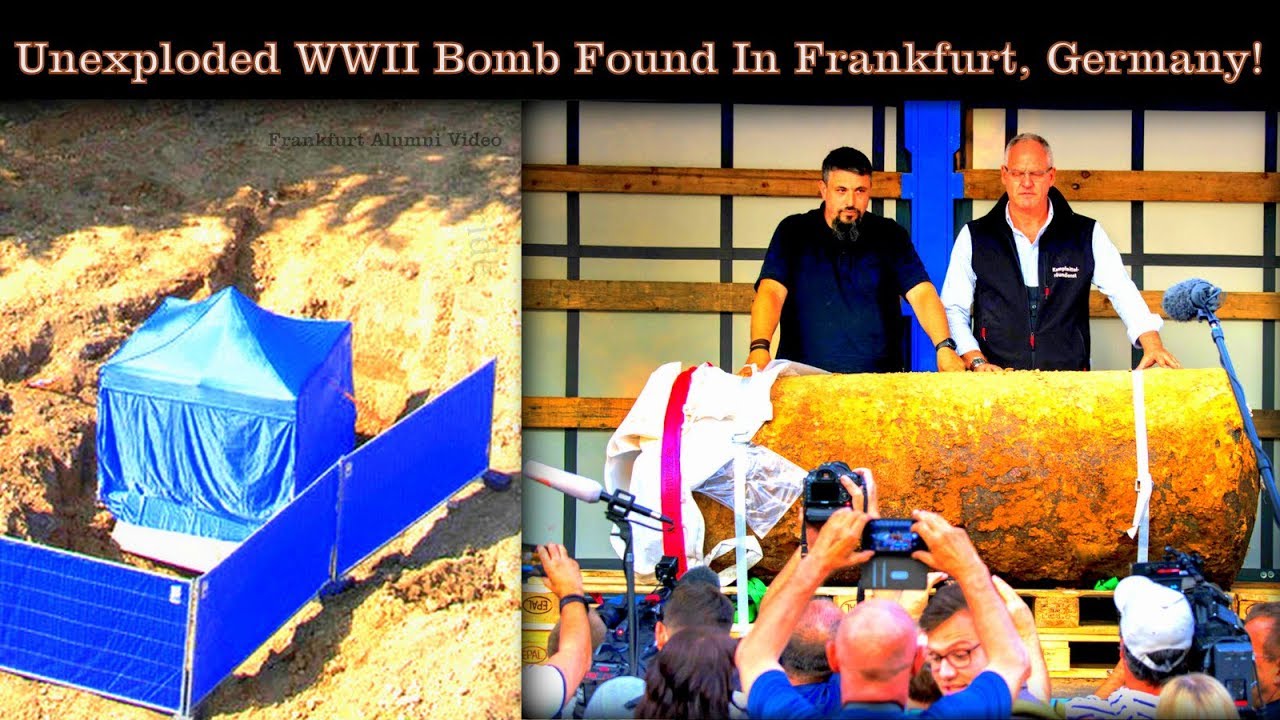 Frankfurt, Germany: Live WWII Bomb Found On Abrams Bldg. Ksrn. By Eagle High School!