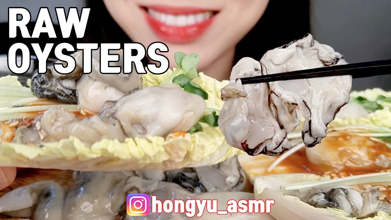 ASMR Raw Oyster 싱싱한 굴 먹방 EATING SOUNDS MUKBANGㅣHONGYU ASMR 홍유