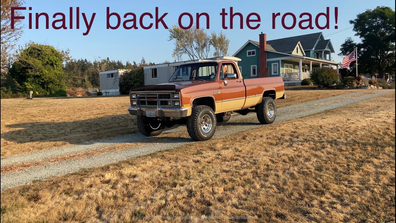 First drive on 35s for the 1983 GMC K2500 Squarebody!