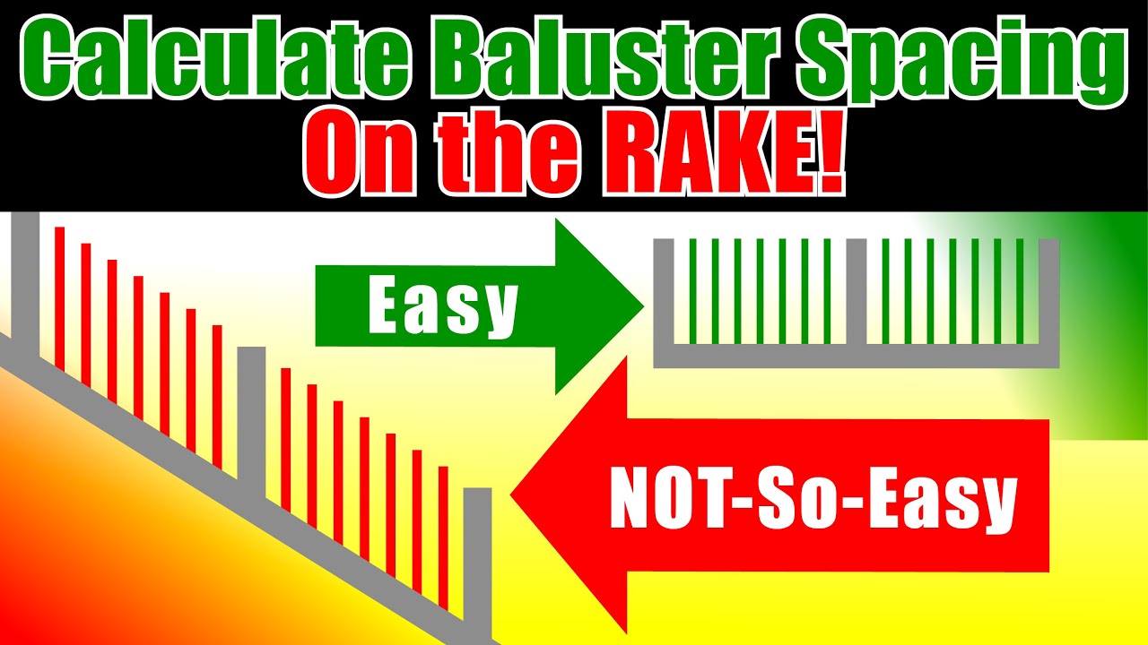 Baluster Spacing on a Stair Angle (Rake) - Painless - Accurate - Fast