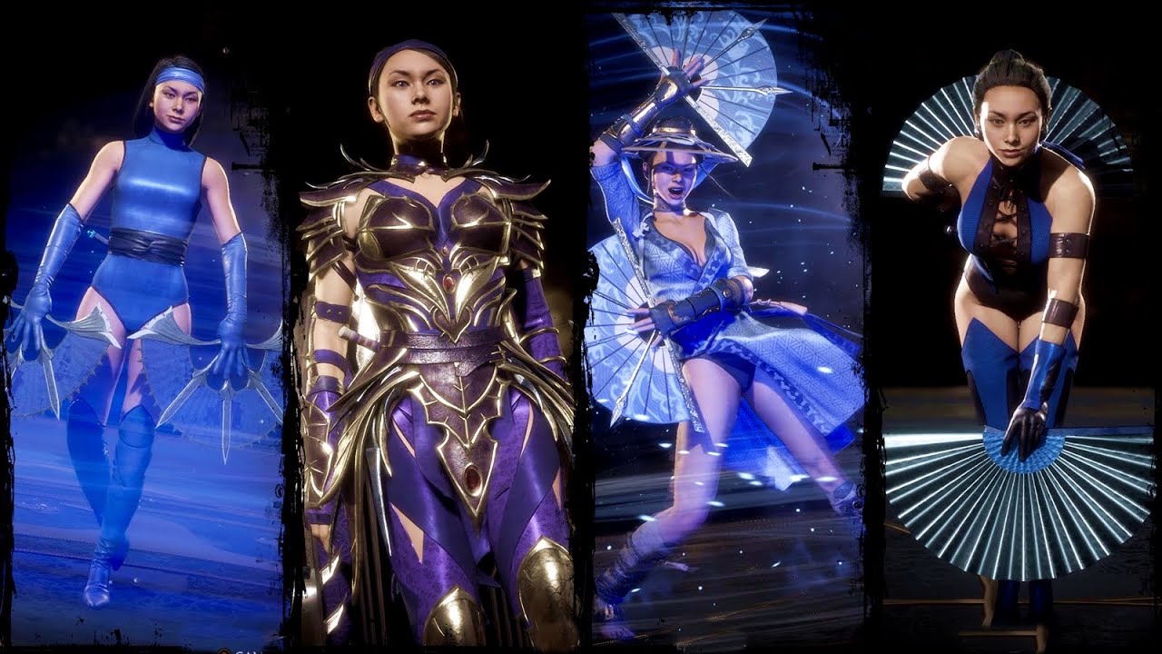 Kitana - Intros & Victories - All Main Color Skins - Mortal Kombat 11