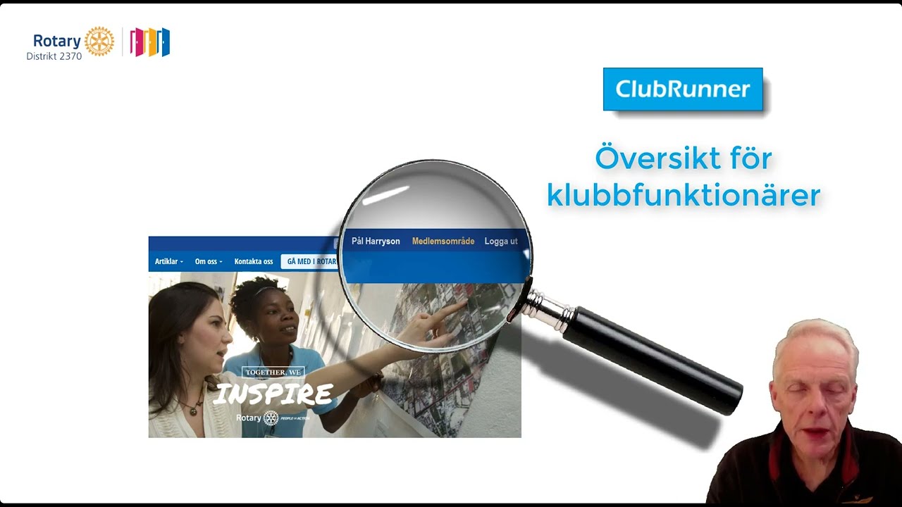 ClubRunner översikt för klubbfunktionärer