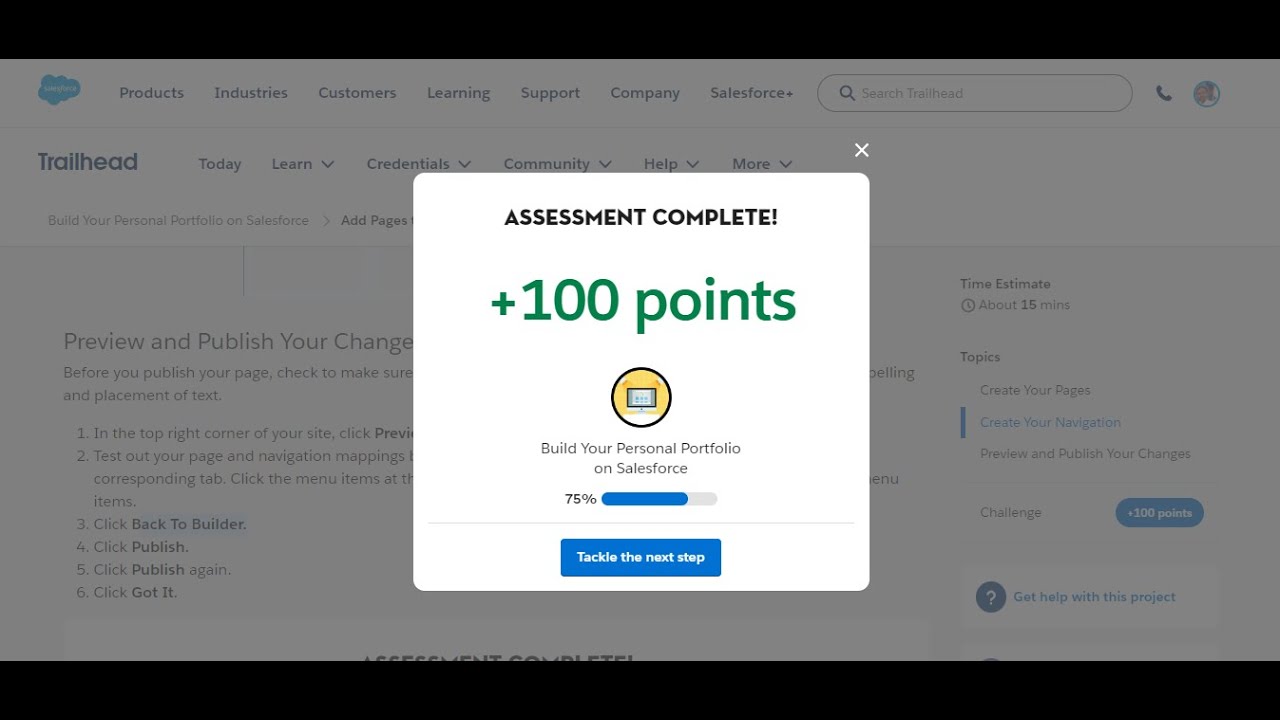 Add Pages to Your Site | Build Your Personal Portfolio on Salesforce - Trailhead