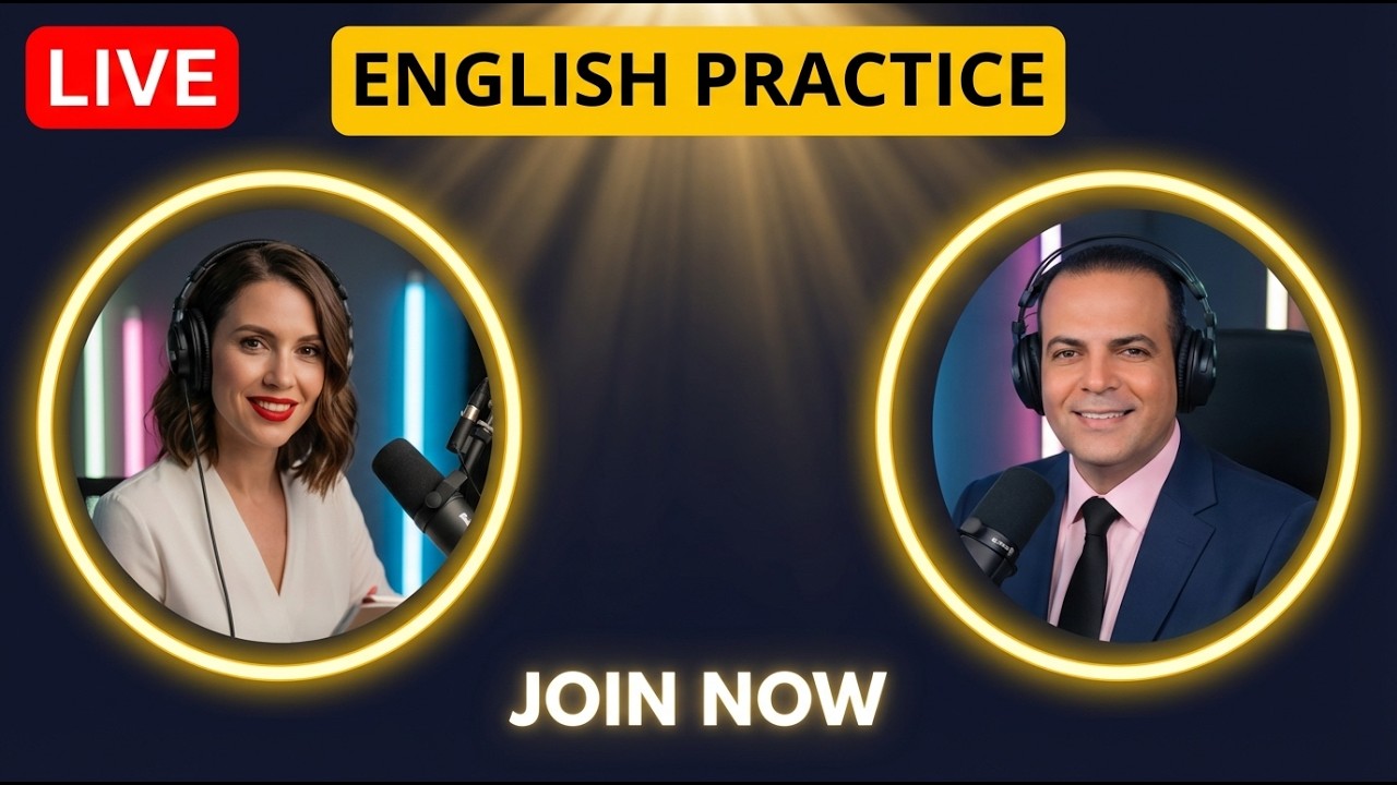 LIVE: English Speaking Practice Podcast | Think in English Fluently with Aisell & Abdel Rahman