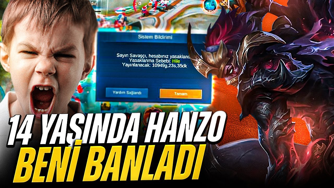 14 YAŞINDA Kİ HANZO’YU TROLLERKEN BAN YEDİM - Mobile Legends