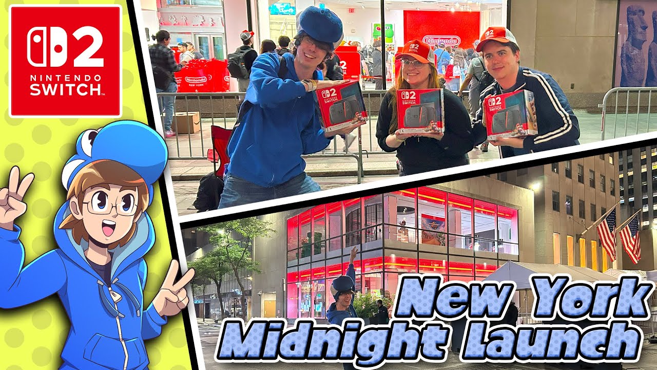 Nintendo Switch 2 Midnight Launch at Nintendo New York! Launch Line vlog!