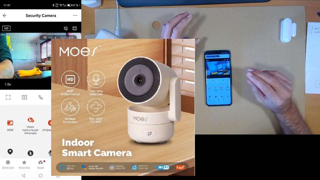 CAMARA INTERIOR WIFI PTZ TUYA SMART LIFE. Explicamos funciones, menús y escenas.